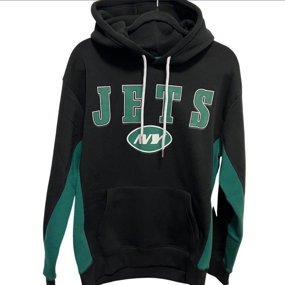 New York Jets Hoodie Men’s Medium Black Green Ultra Game NFL Pullover Sweatshirt